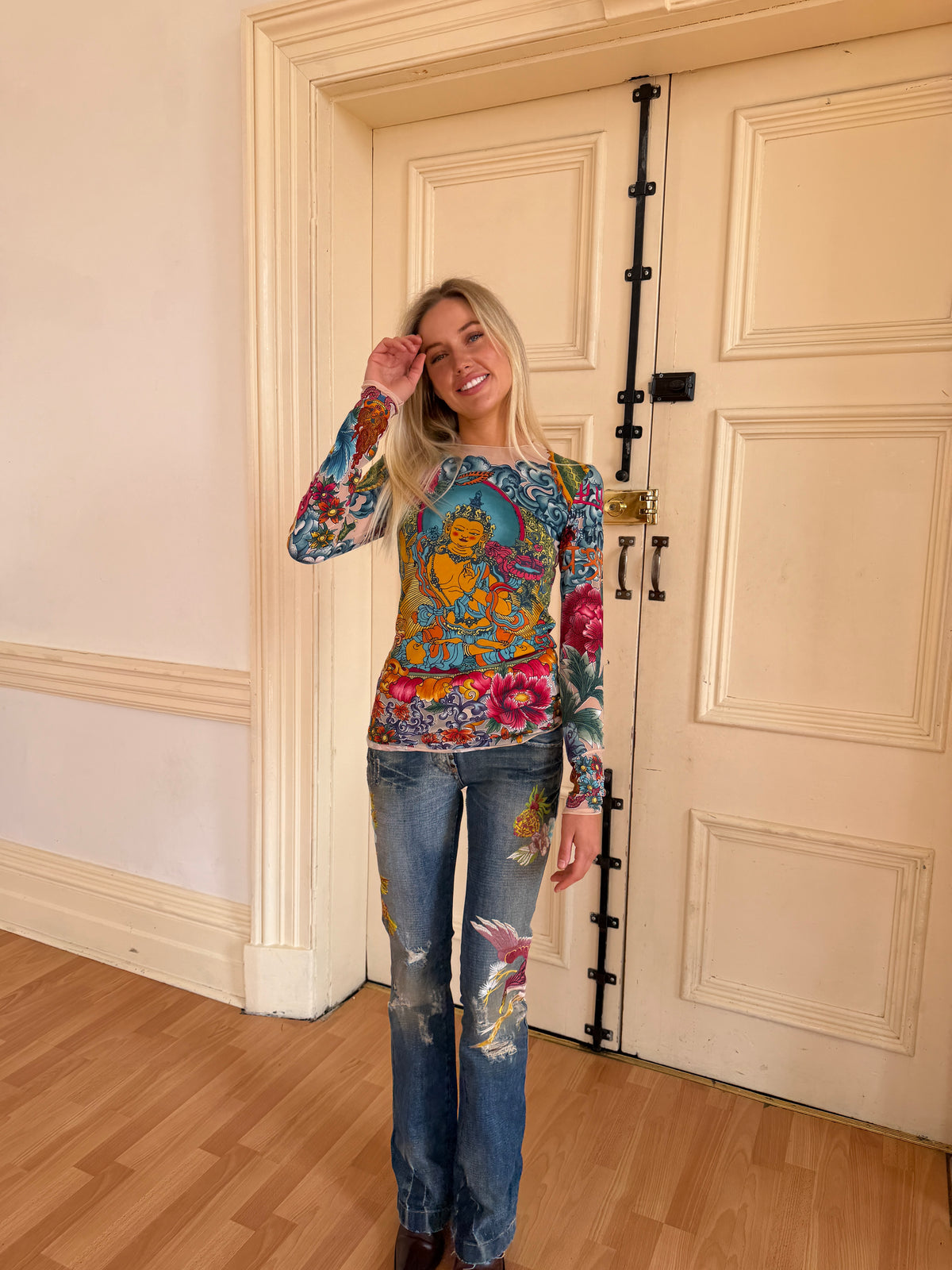 Dolce & Gabbana SS05 Honolulu Embroidered Jeans