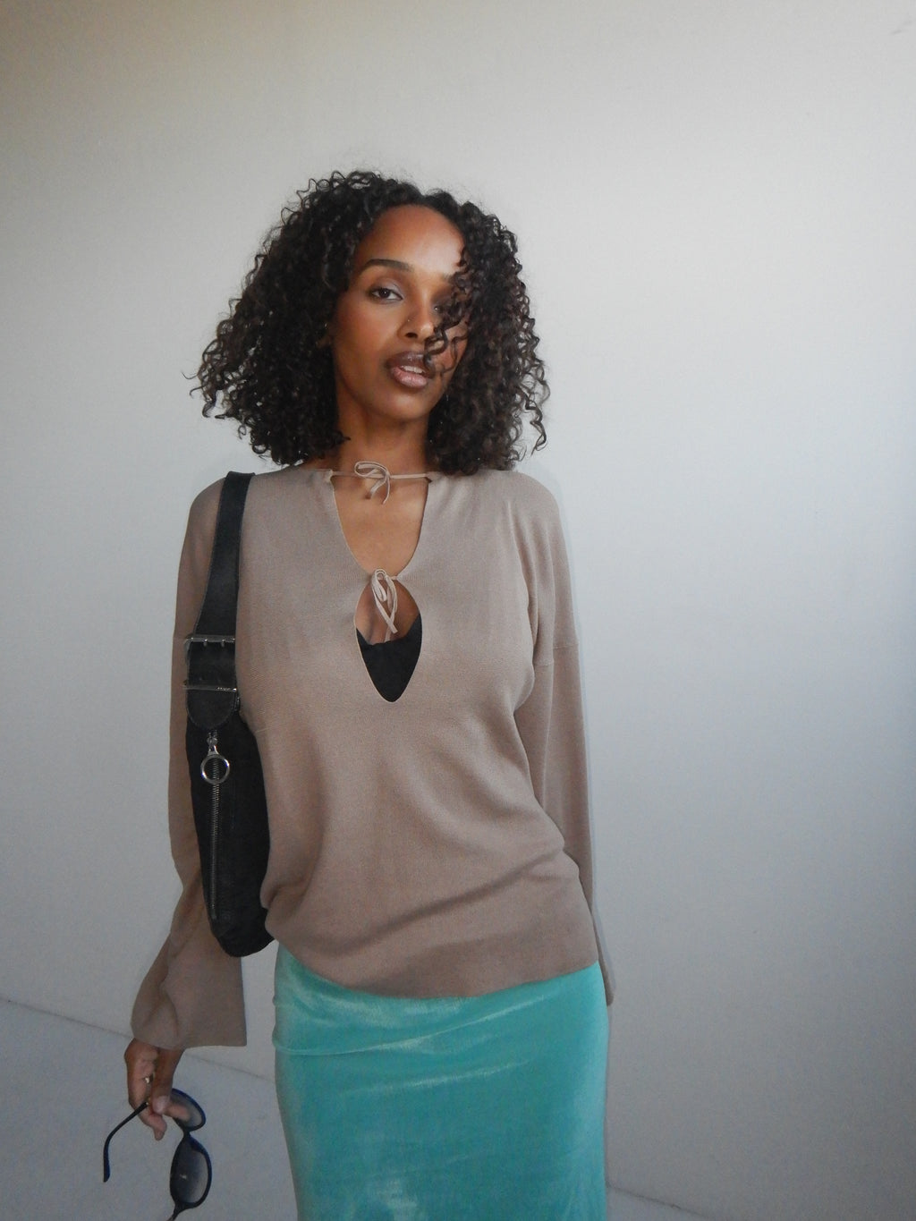 YSL Vintage Brown Cotton Top (M)