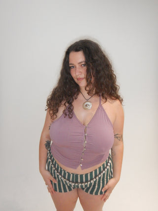 Bliss Halter Top — Mauve