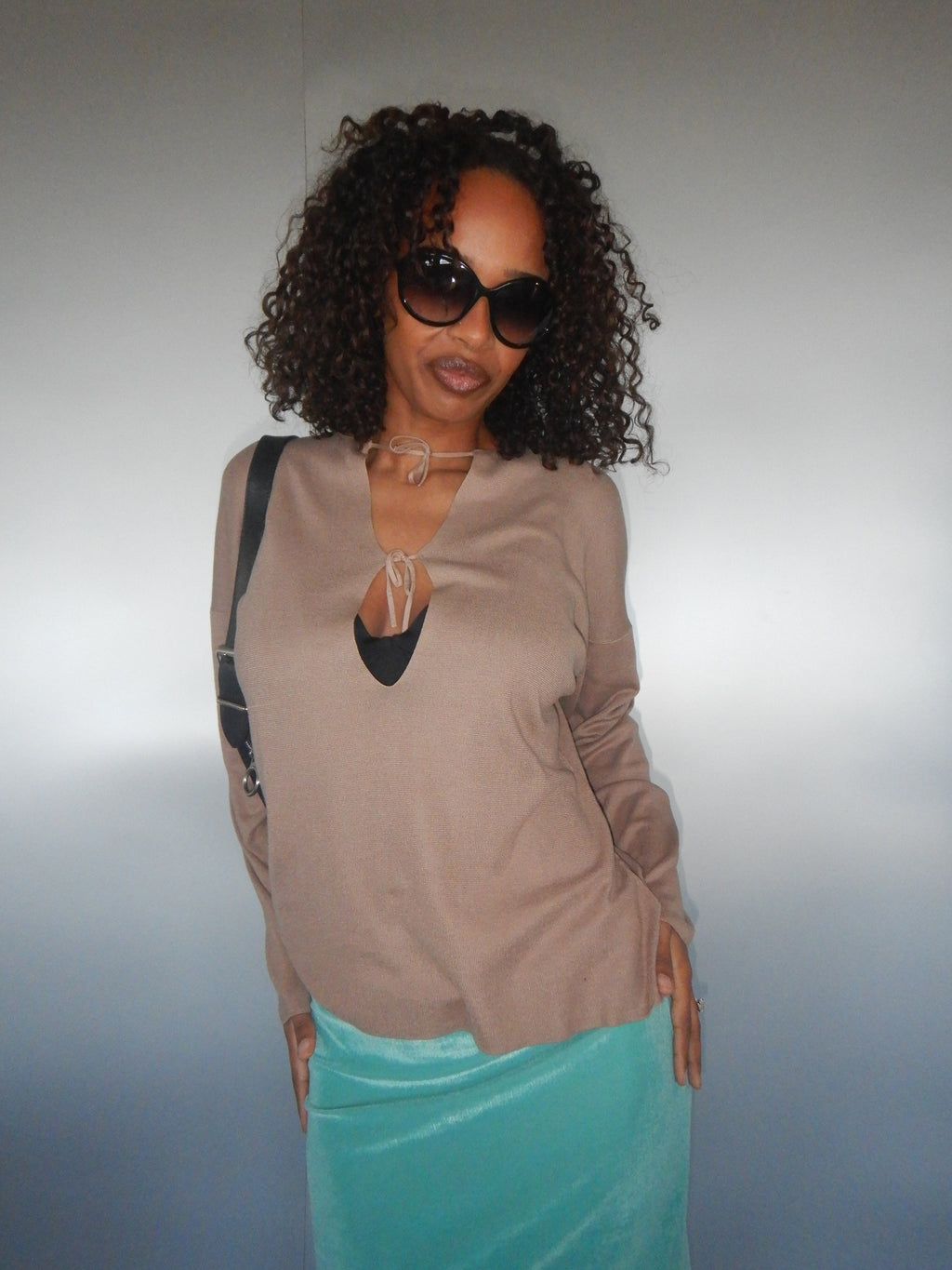 YSL Vintage Brown Cotton Top (M)