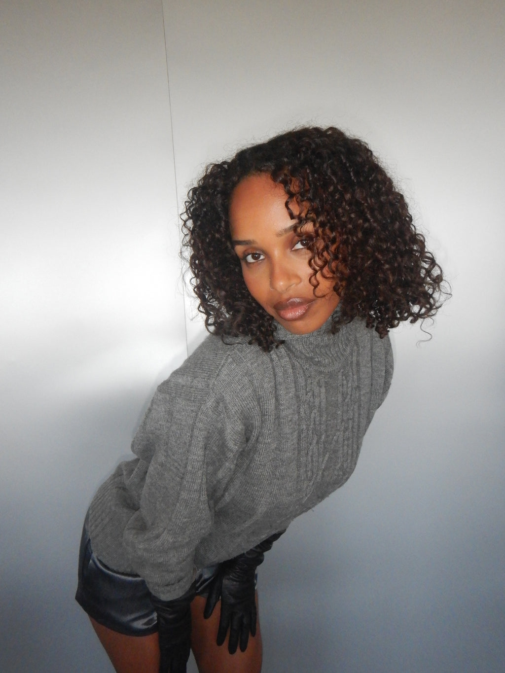 YSL Vintage Grey Wool Knit Sweater (L)