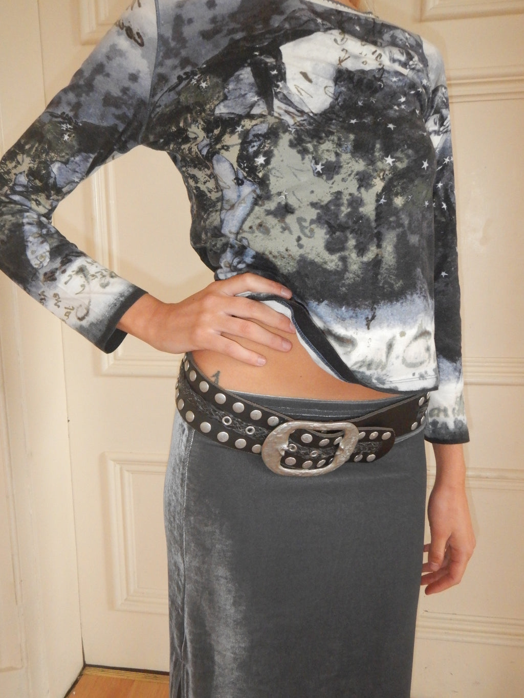 Jean Paul Gaultier Vintage Starry Night Long Sleeve Top (XS/S)