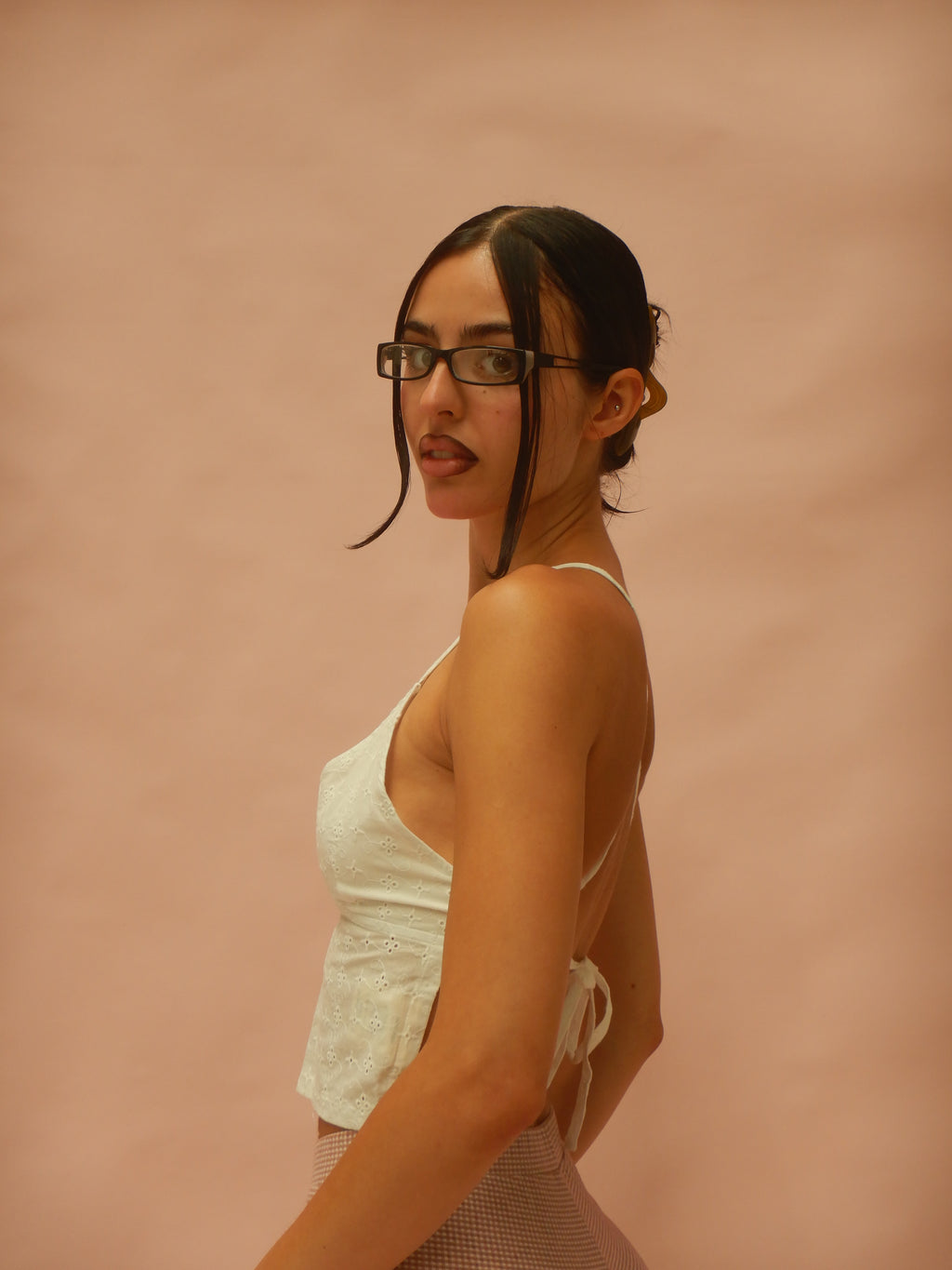 Peggy Backless Top — Broderie