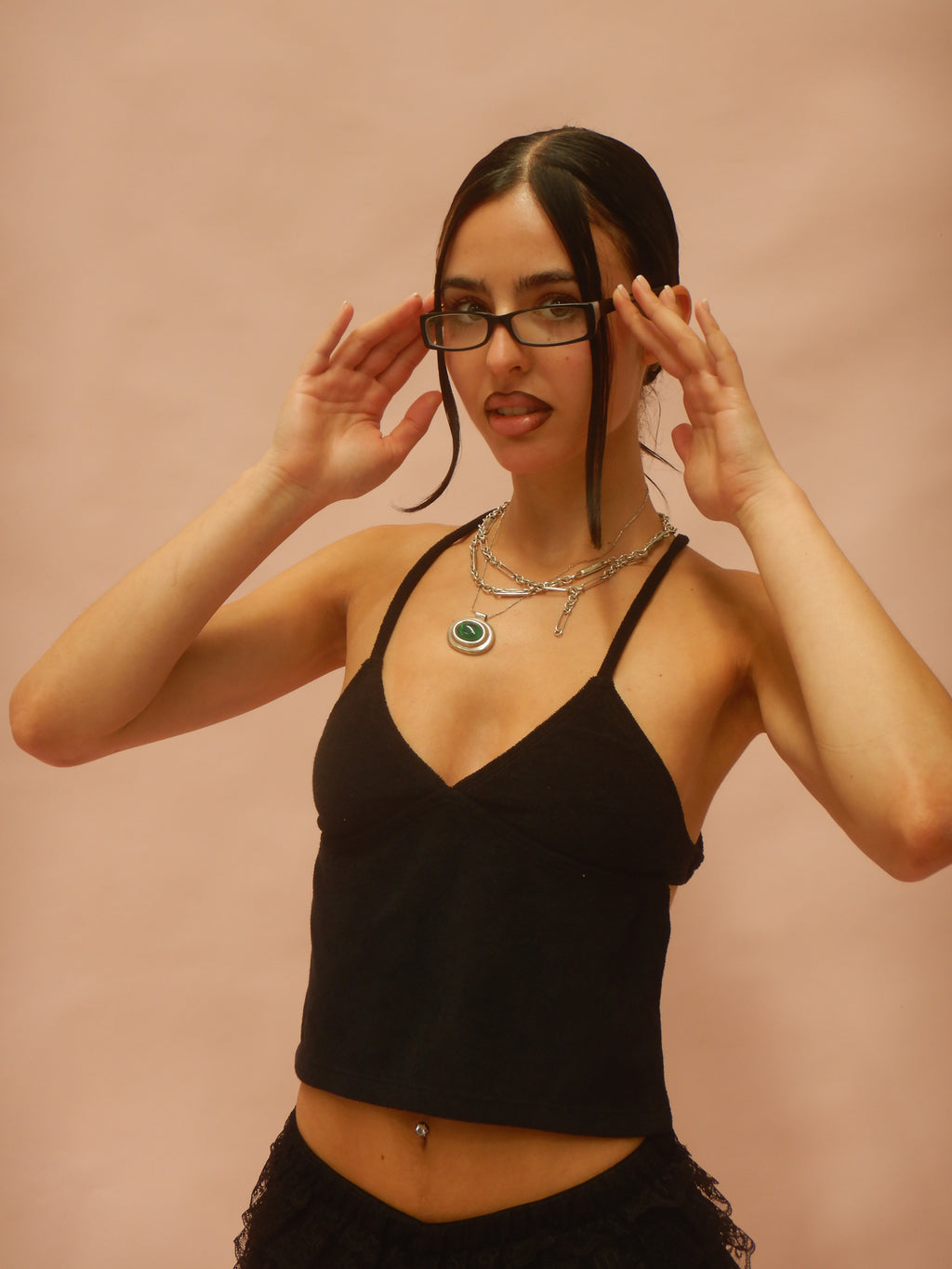 Peggy Backless Top — Midnight