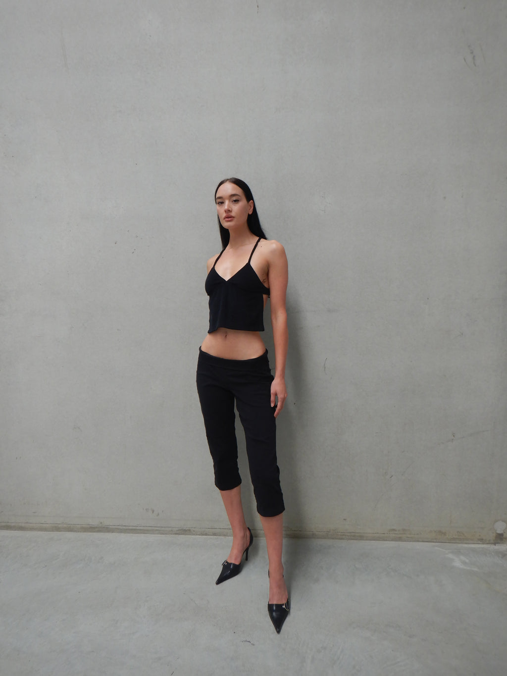 Peggy Backless Top — Midnight