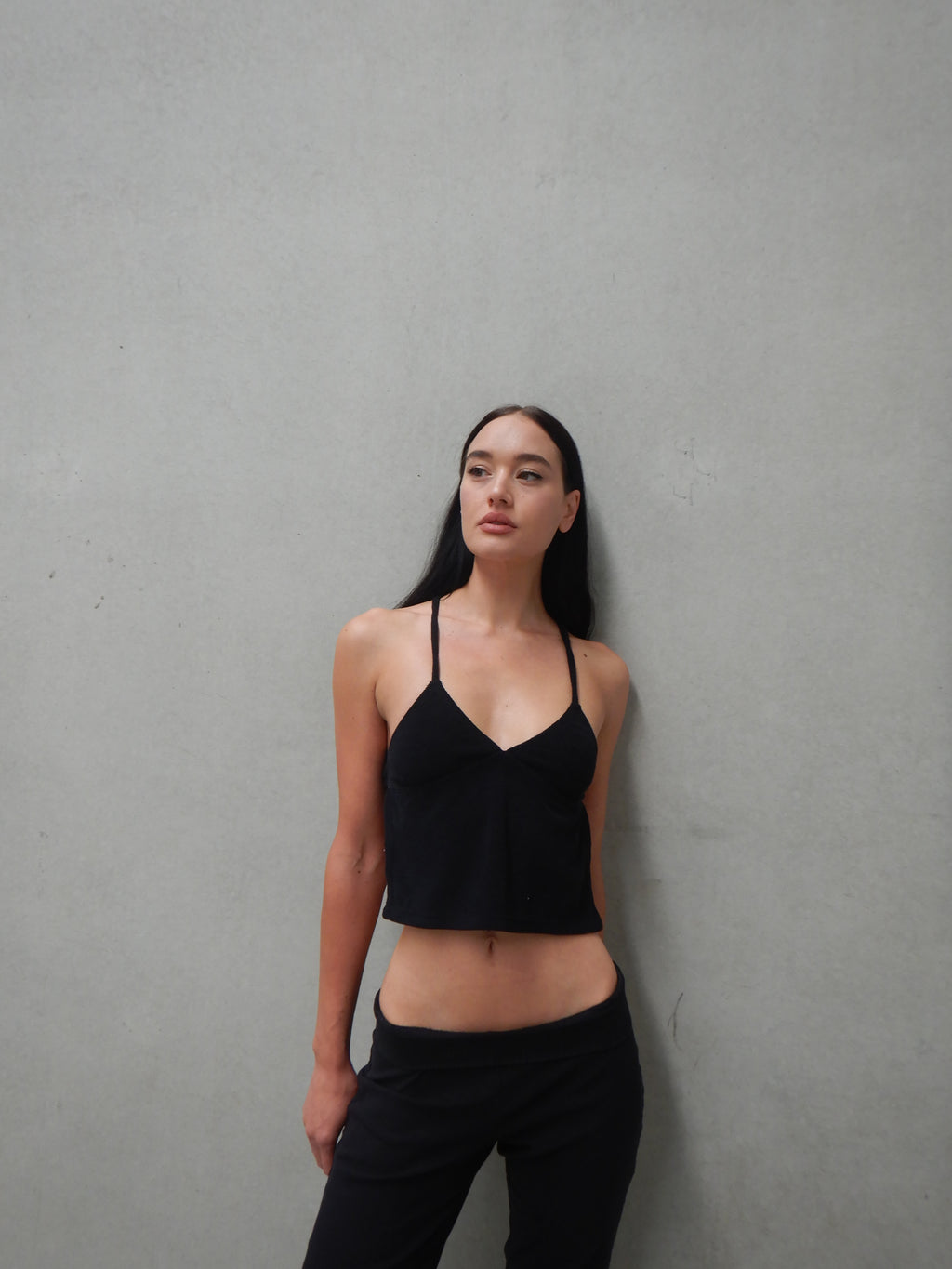 Peggy Backless Top — Midnight