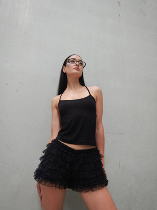 Zita Lace Shorts — Black