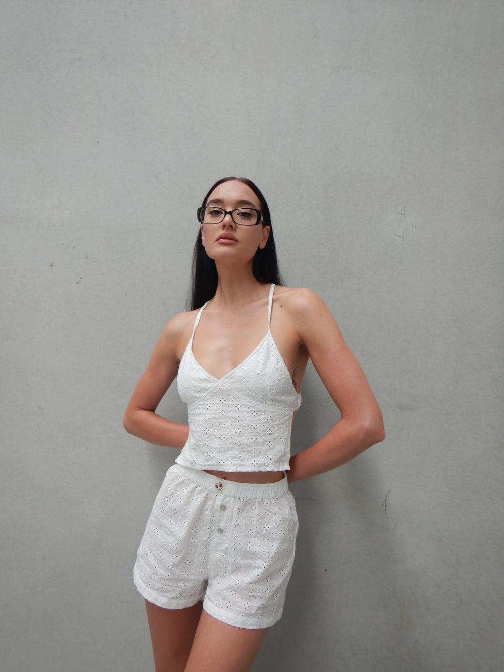 Peggy Backless Top — Broderie