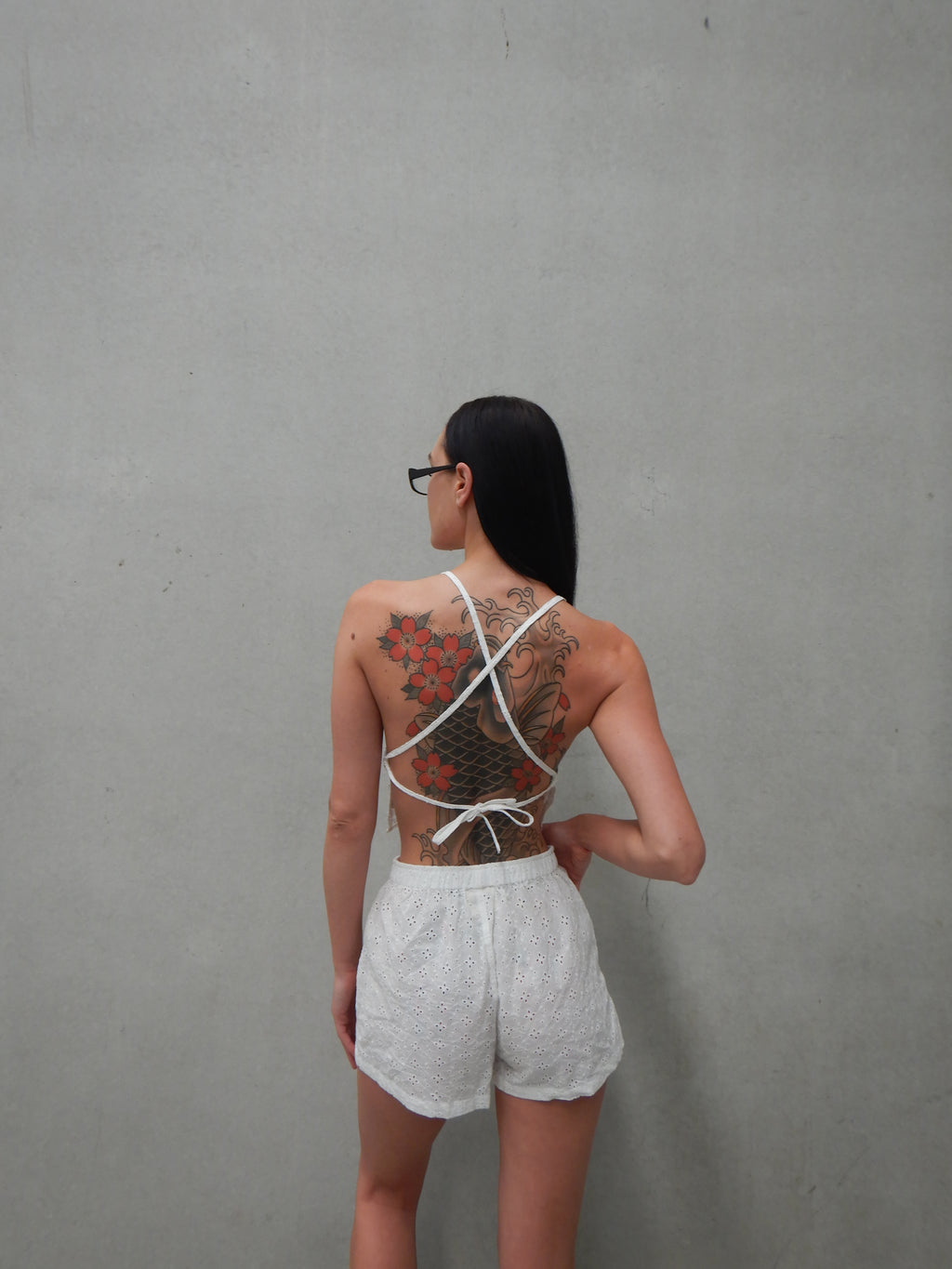 Peggy Backless Top — Broderie