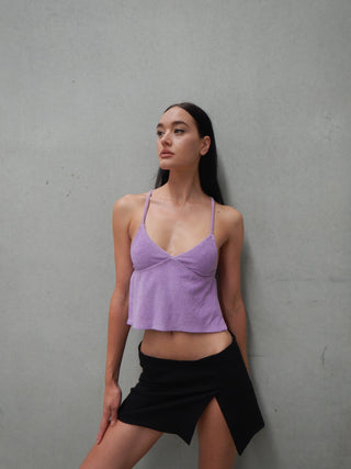 Peggy Backless Top — Lavender