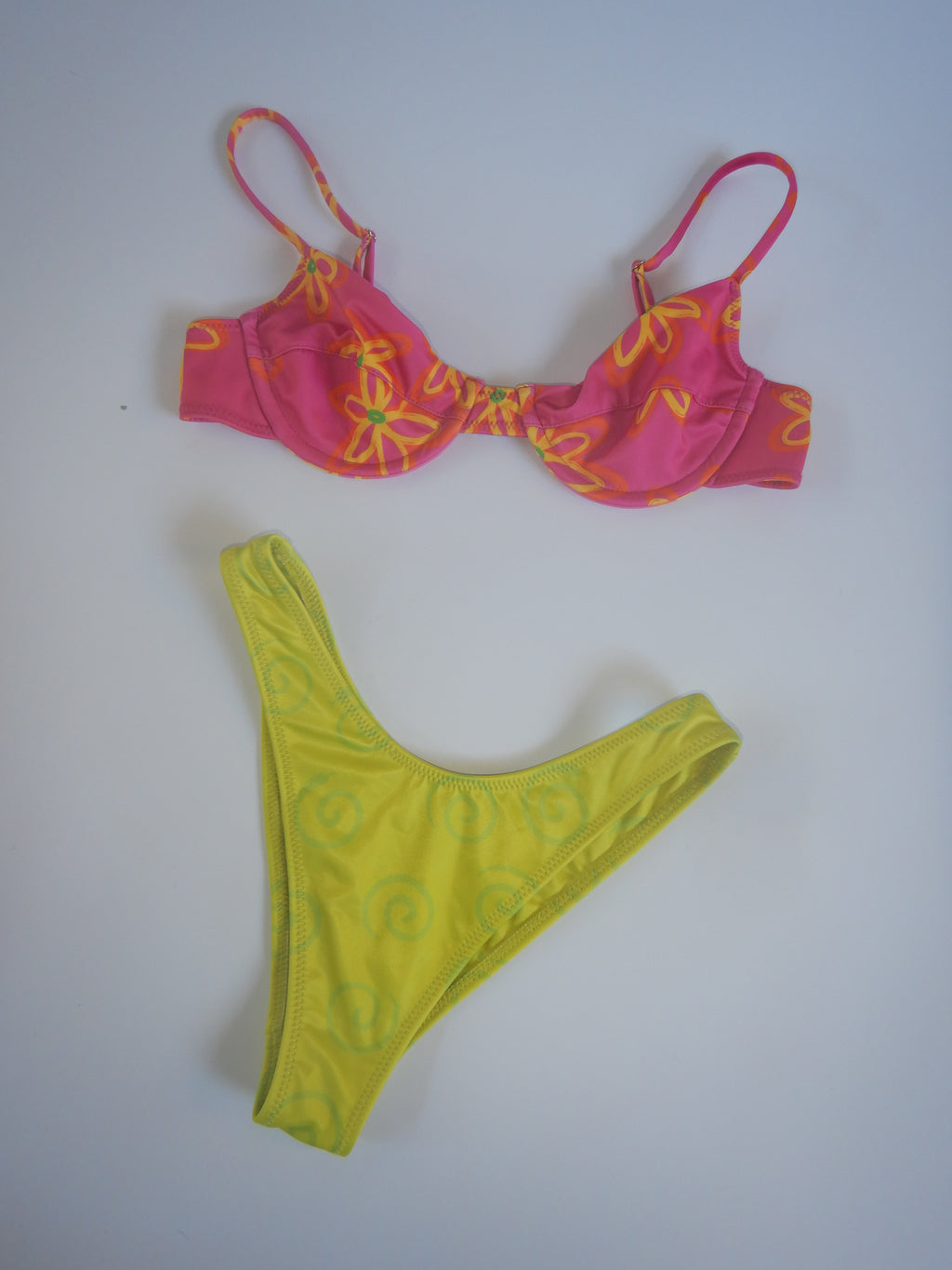 Dolphin Magic 80's Bottoms — Lime Swirl