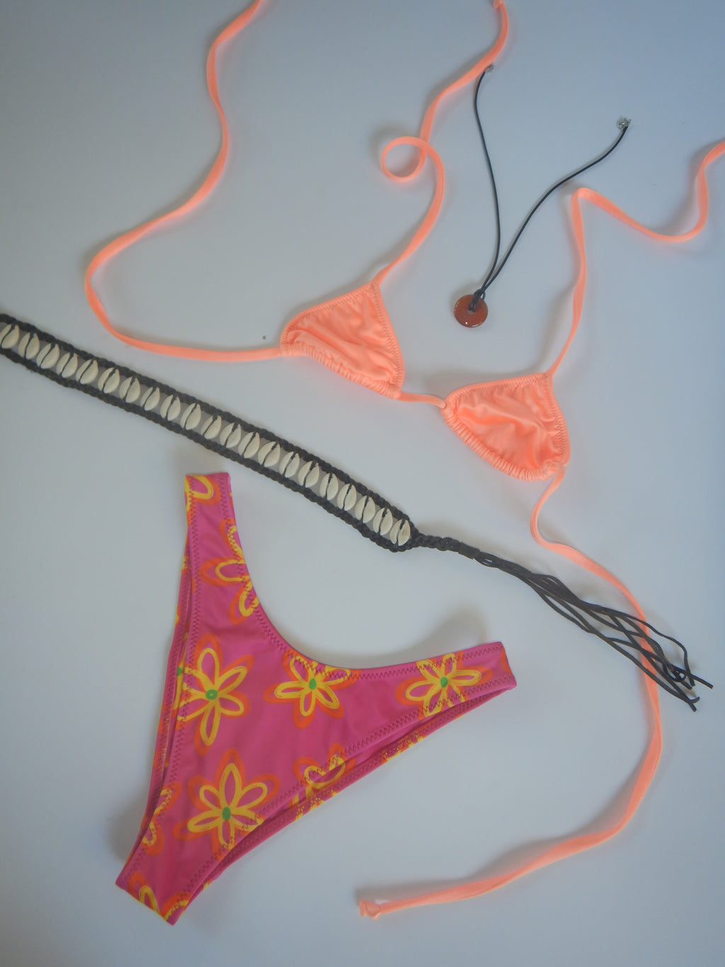 Dolphin Magic 80's Bottoms — Pink Flower