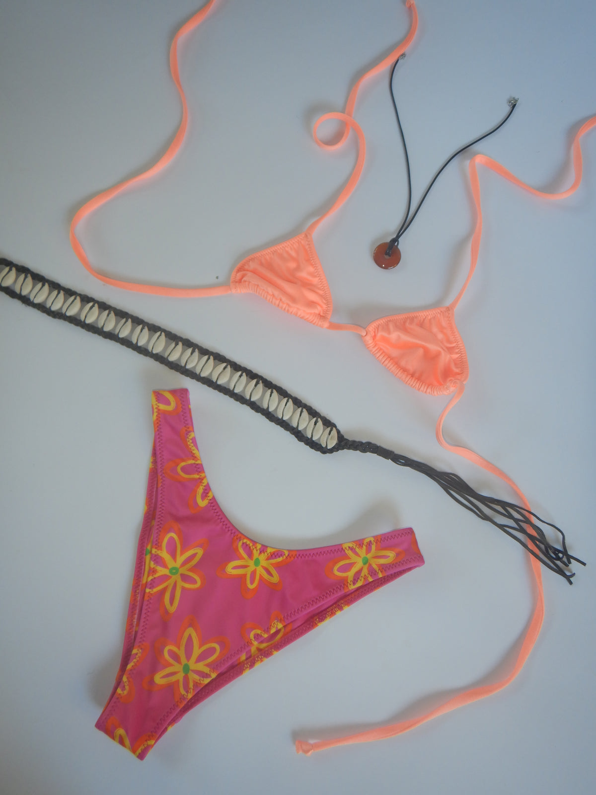 Dolphin Magic 80's Bottoms — Pink Flower