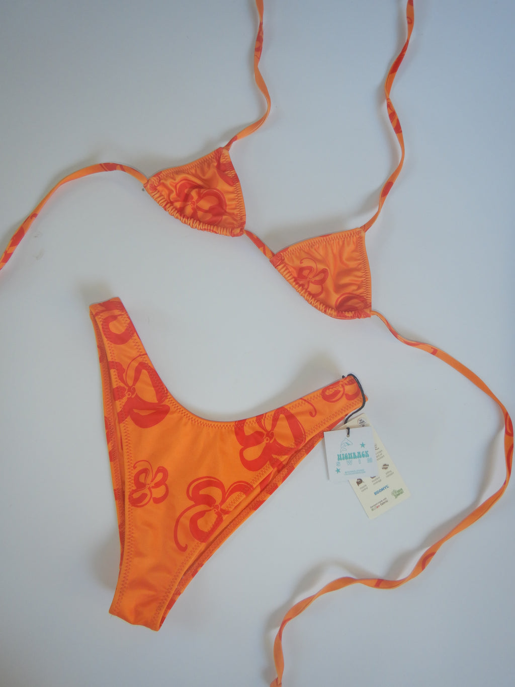 Dolphin Magic 80's Bottoms — Sunset Flower