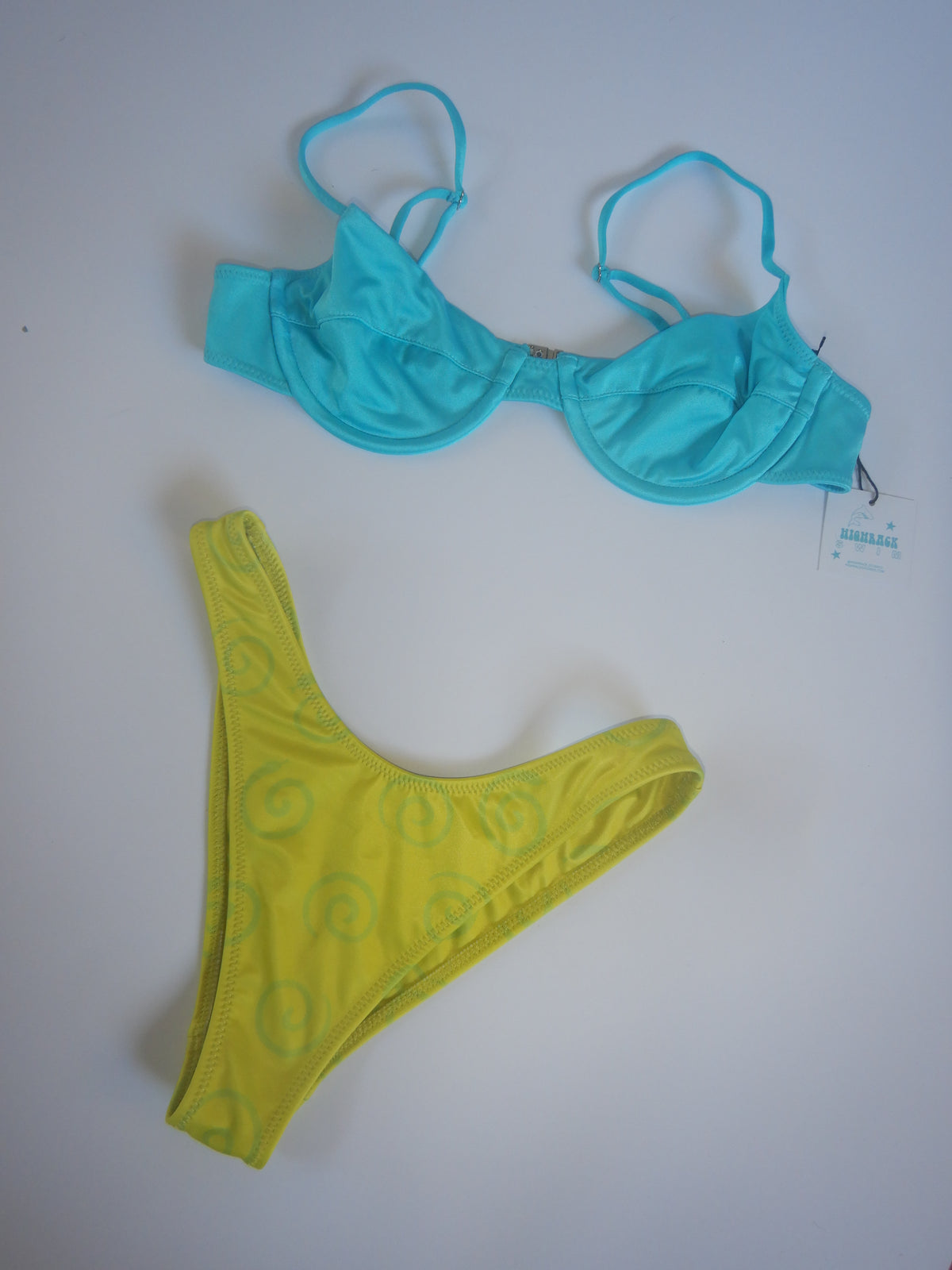 Dolphin Magic 80's Bottoms — Lime Swirl