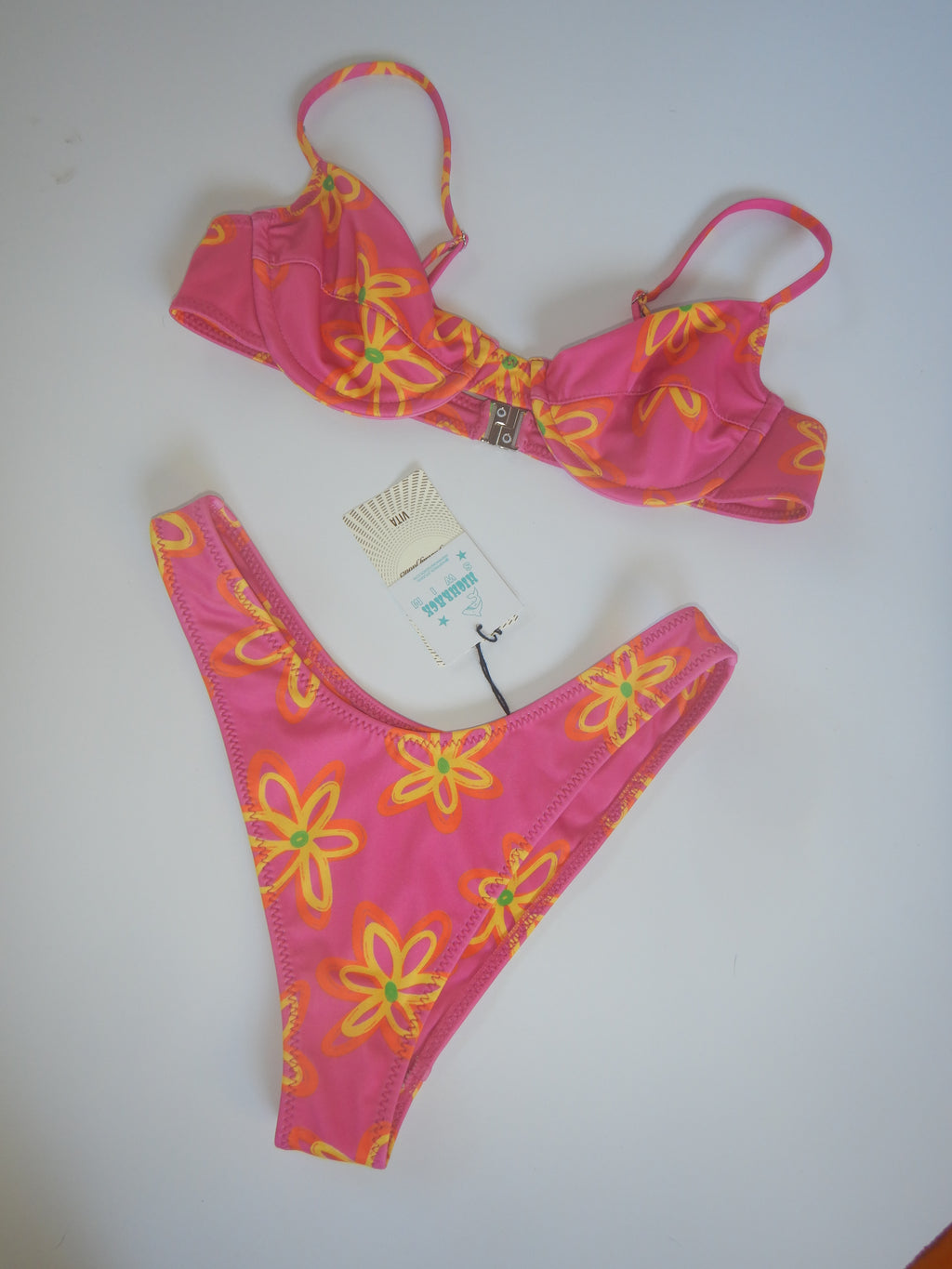 Dolphin Magic 80's Bottoms — Pink Flower