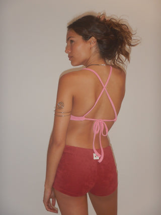 Peggy Backless Top — Guava