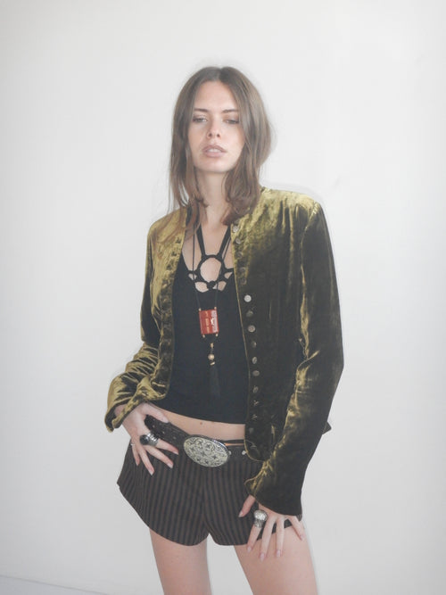 100% Silk Velvet Ralph Lauren Jacket (XXS/XS)