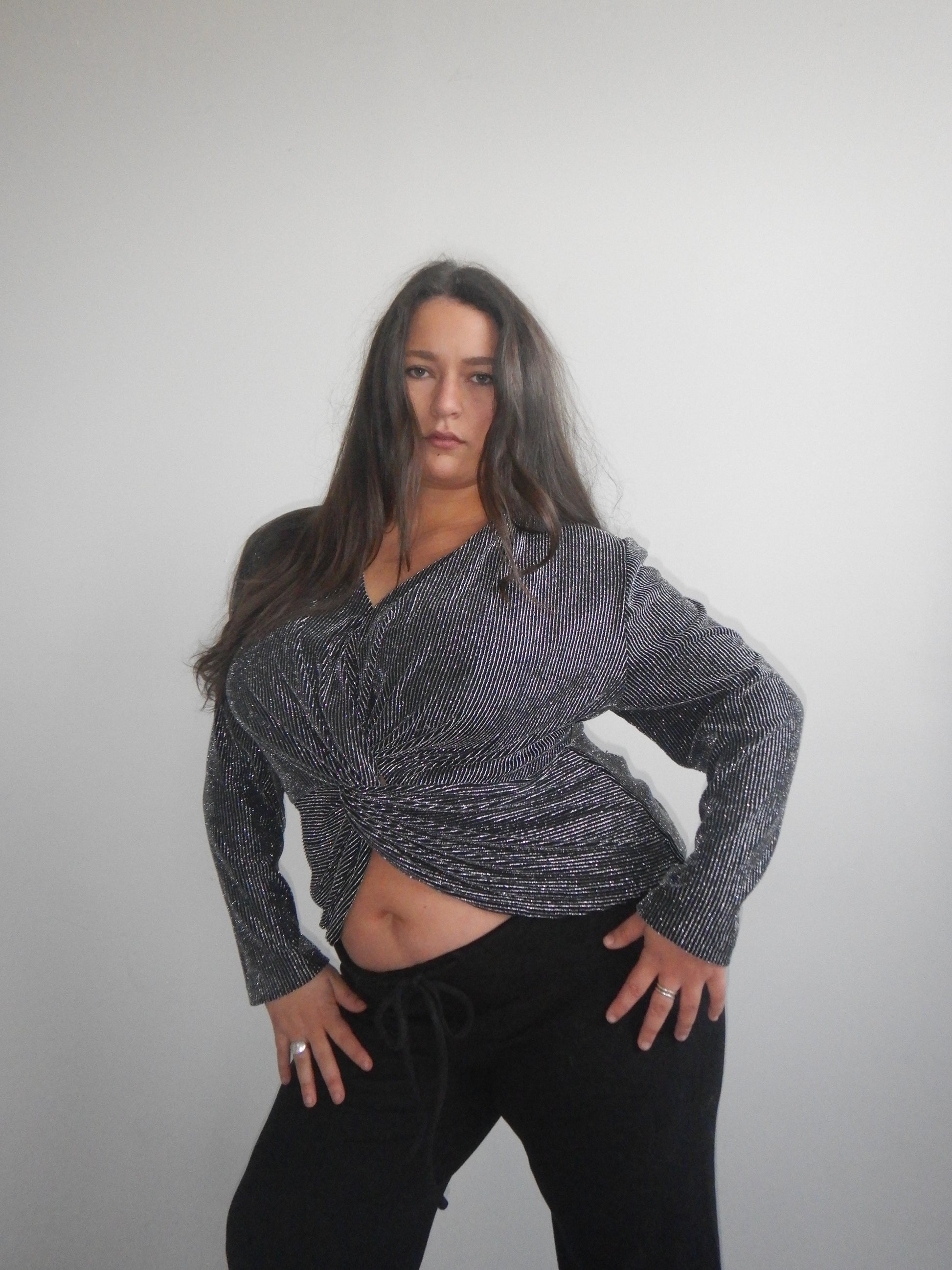 80s Metallic Blouse (16-20)