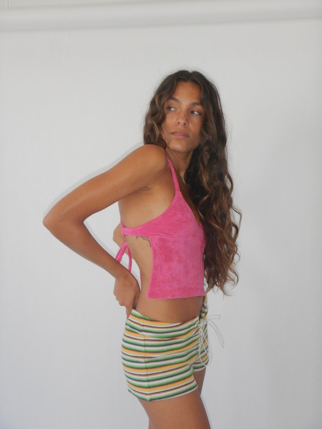 Peggy Backless Top — Pink