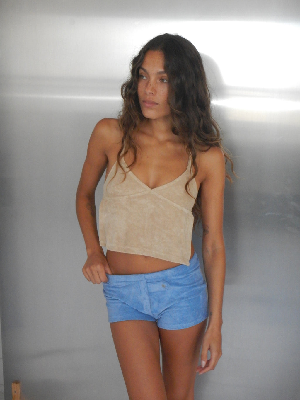 Peggy Backless Top — Ecru