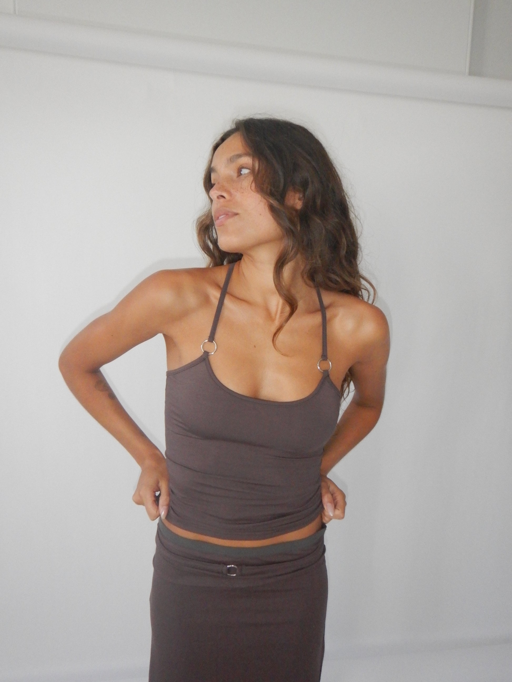 Aquila O'Ring Tank Top — Umber