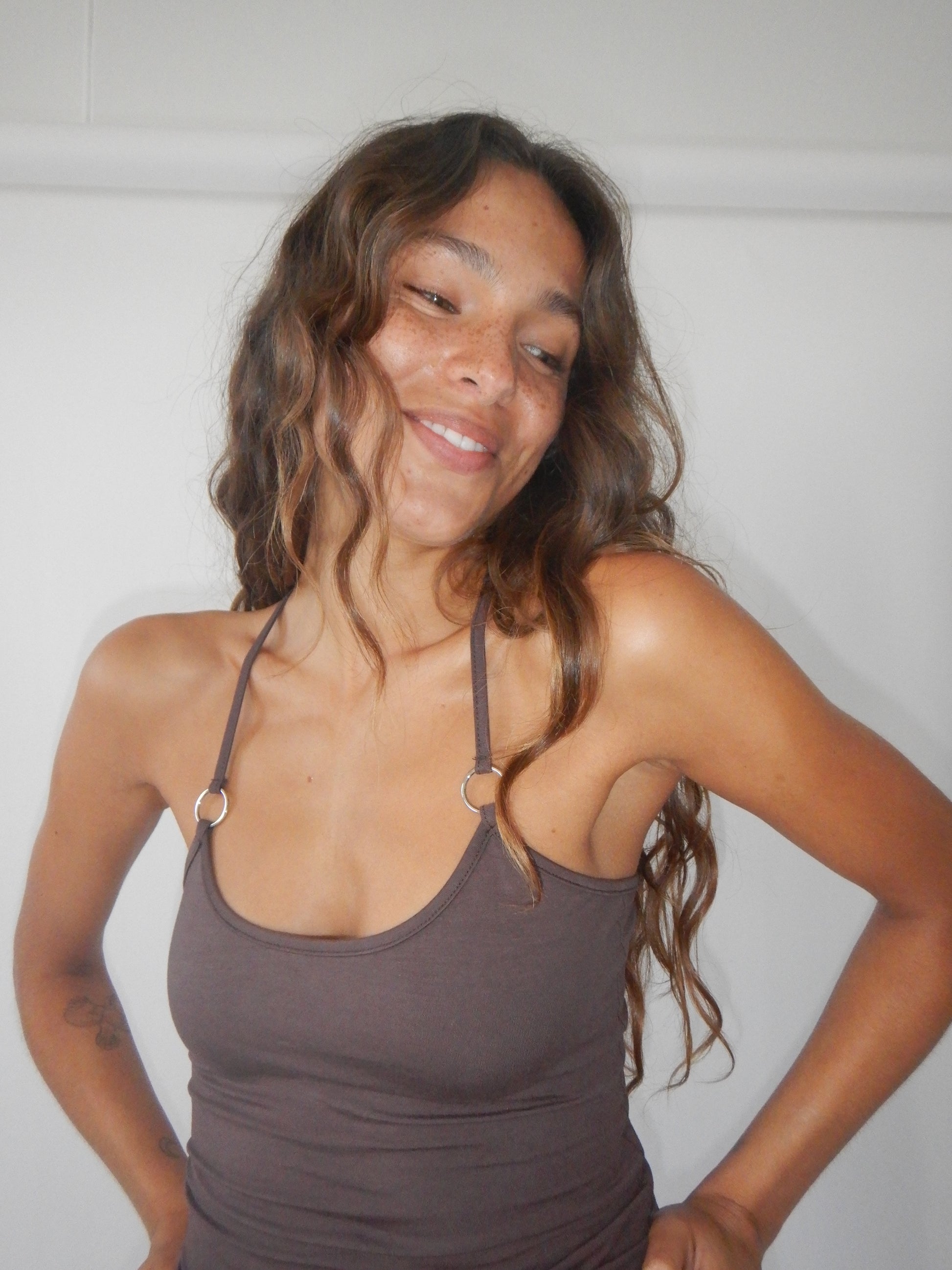 Aquila O'Ring Tank Top — Umber