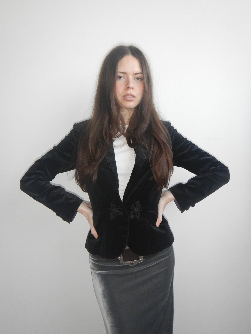 Velvet Frog Closure Blazer (XS)