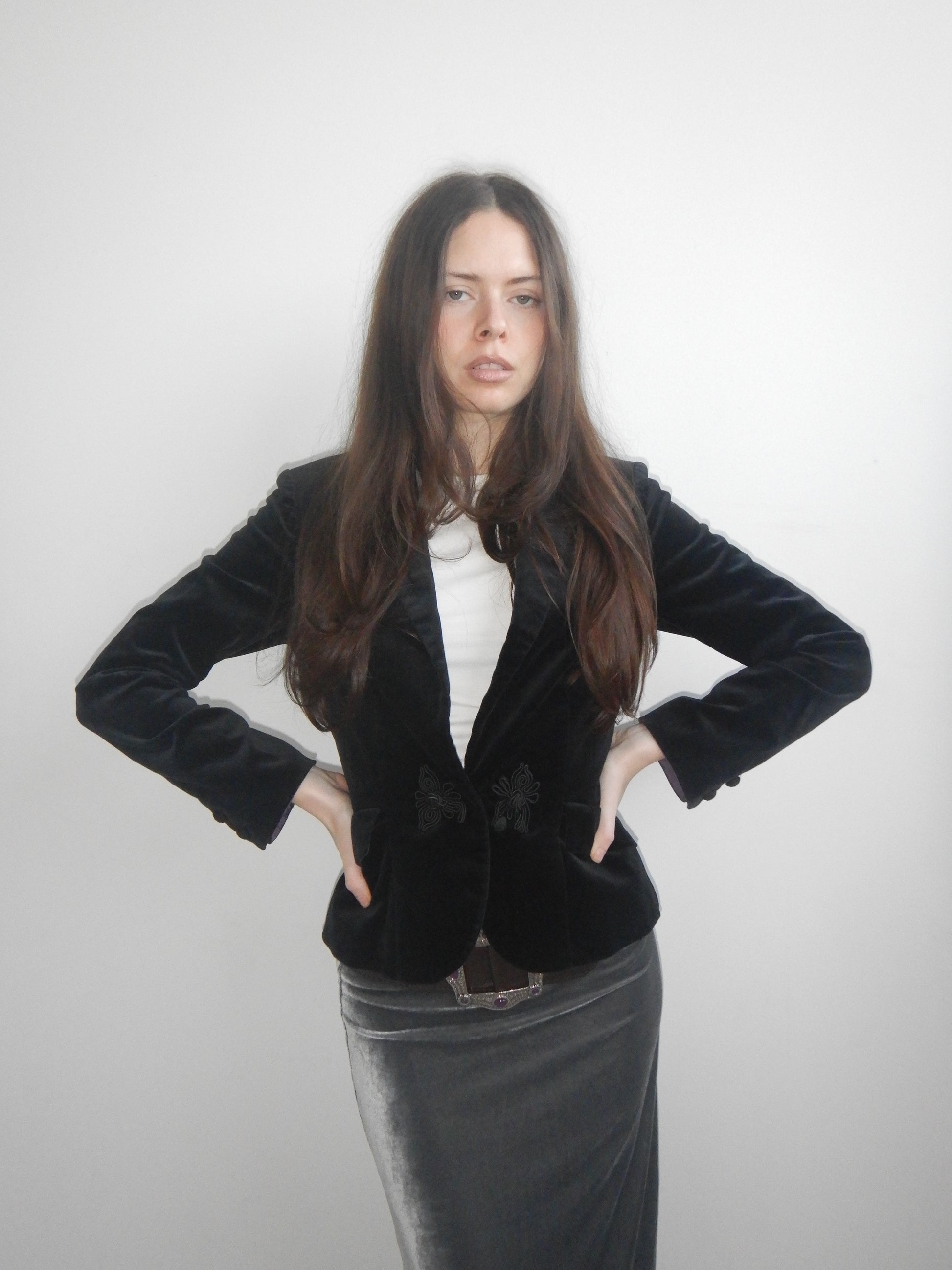 Velvet Frog Closure Blazer (XS)