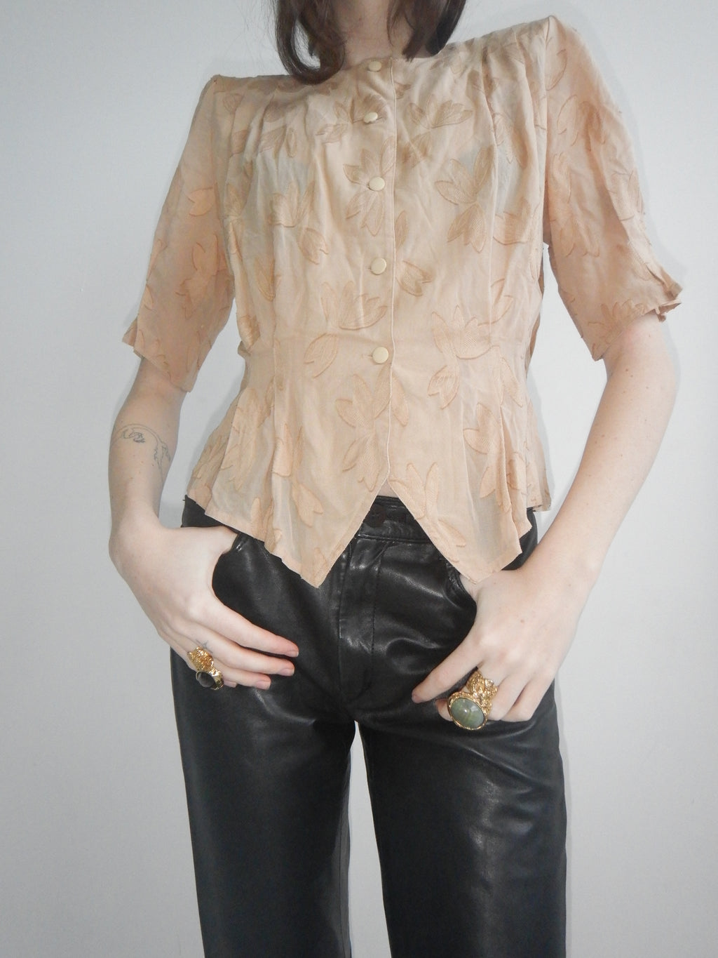 DKNY Vintage Black Lamb Leather Pants (XS Petite)