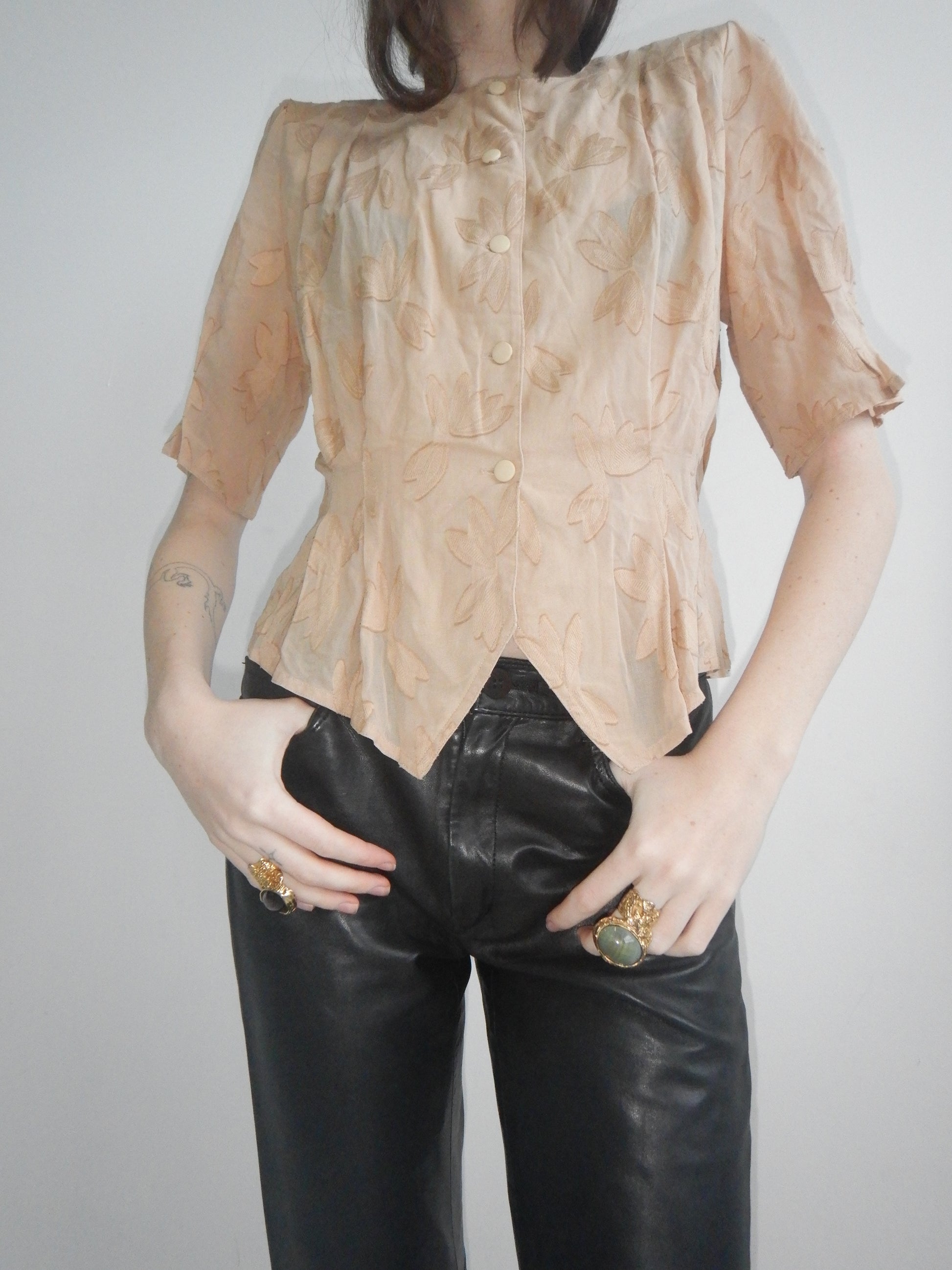 DKNY Vintage Black Lamb Leather Pants (XS Petite)
