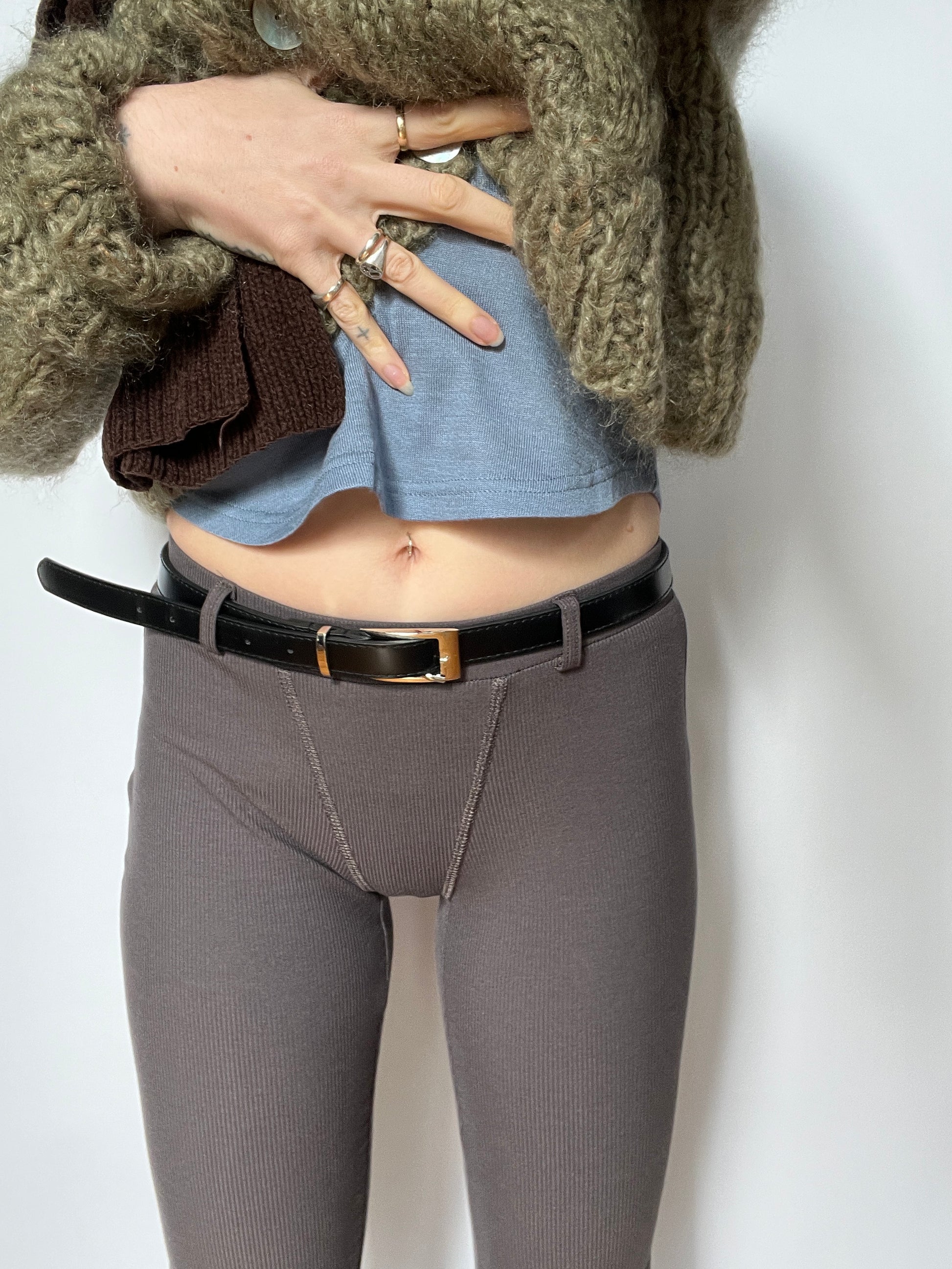 Sublime Bamboo Flares — Charcoal Rib