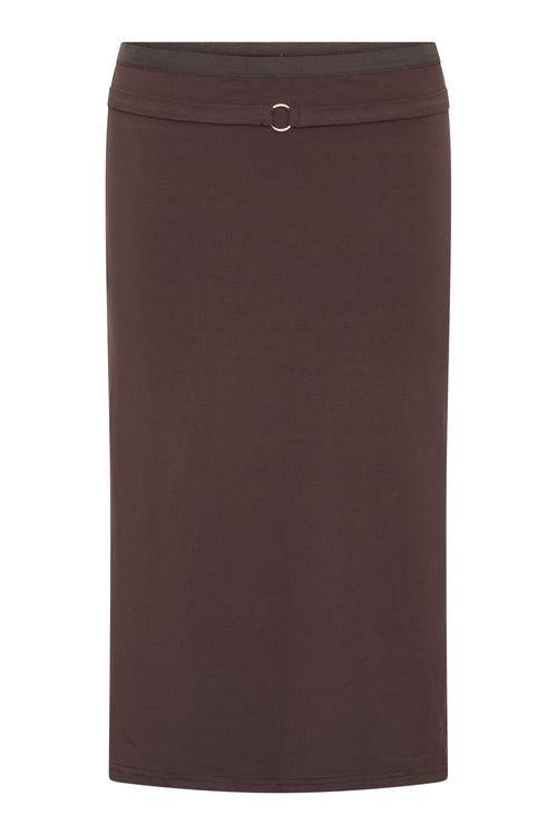 Aquila O'Ring Midi Skirt — Umber