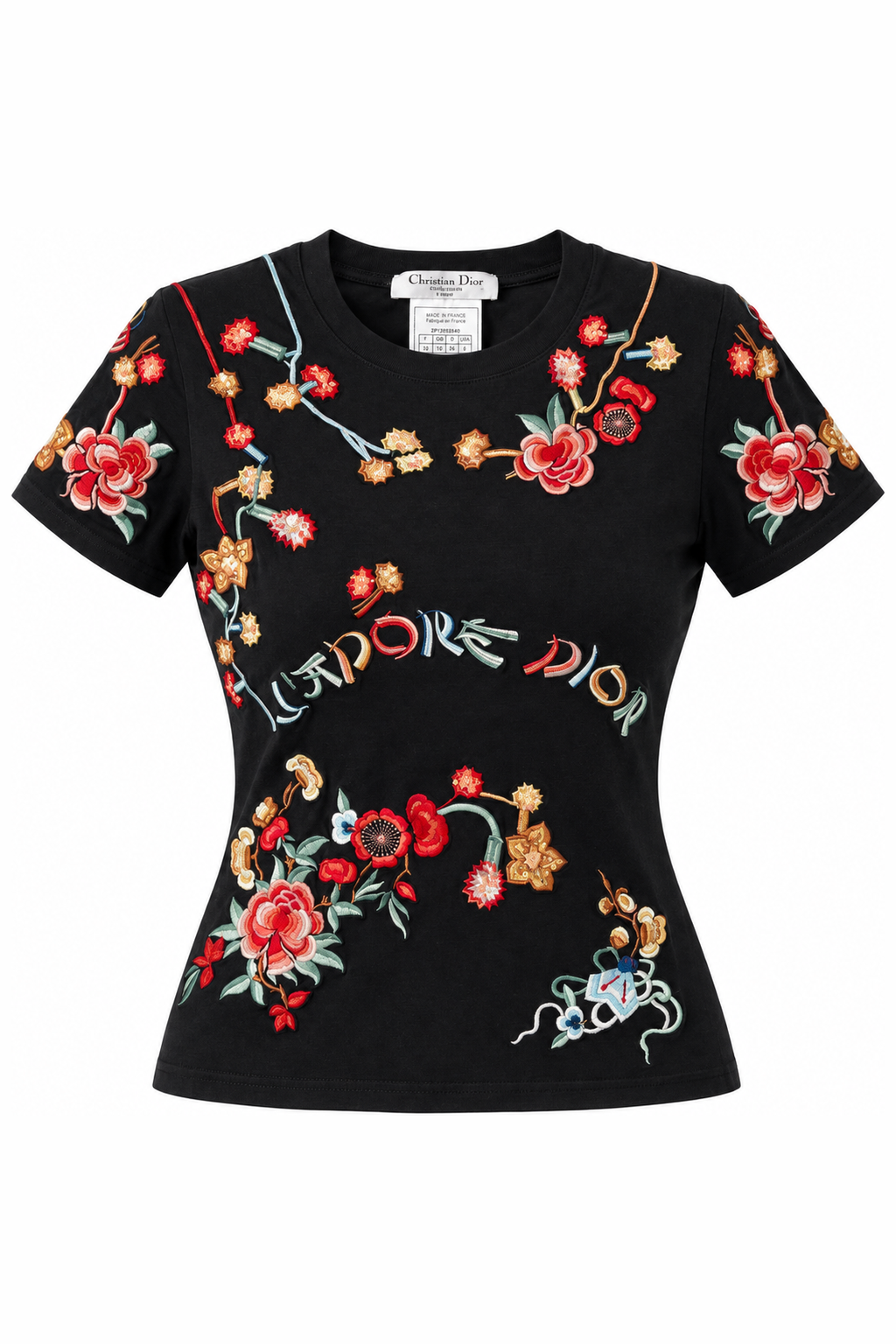 Christian Dior by John Galliano Circa 2001/02 Embroidered J'Adore Dior T-Shirt