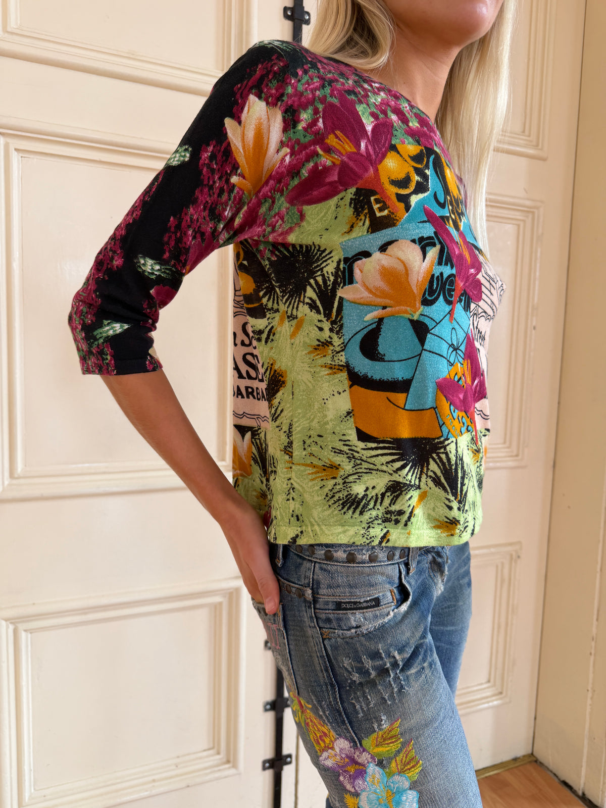 Jean Paul Gaultier Vintage Botanical Print Top (XS-M)
