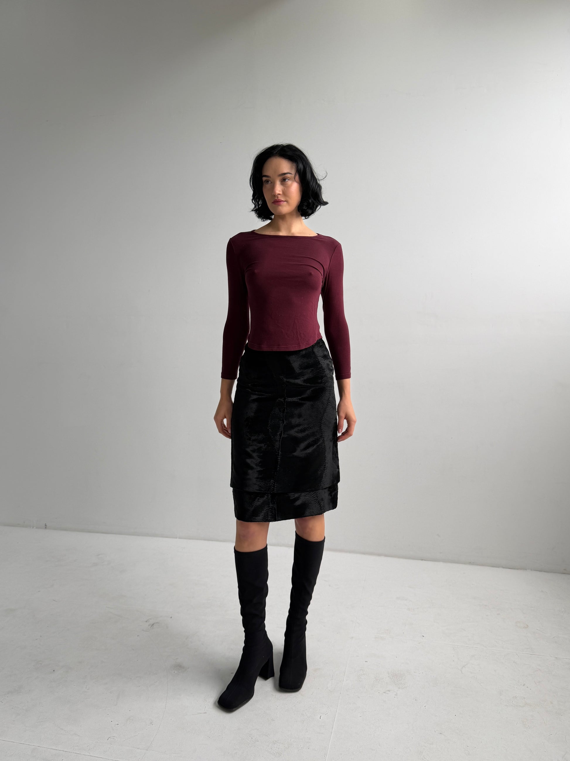 Viktor & Rolf Black Textured Skirt (XS/S)