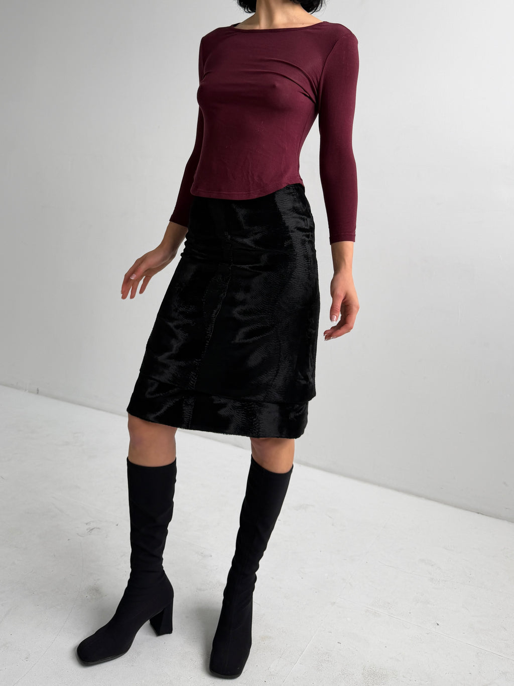 Viktor & Rolf Black Textured Skirt (XS/S)
