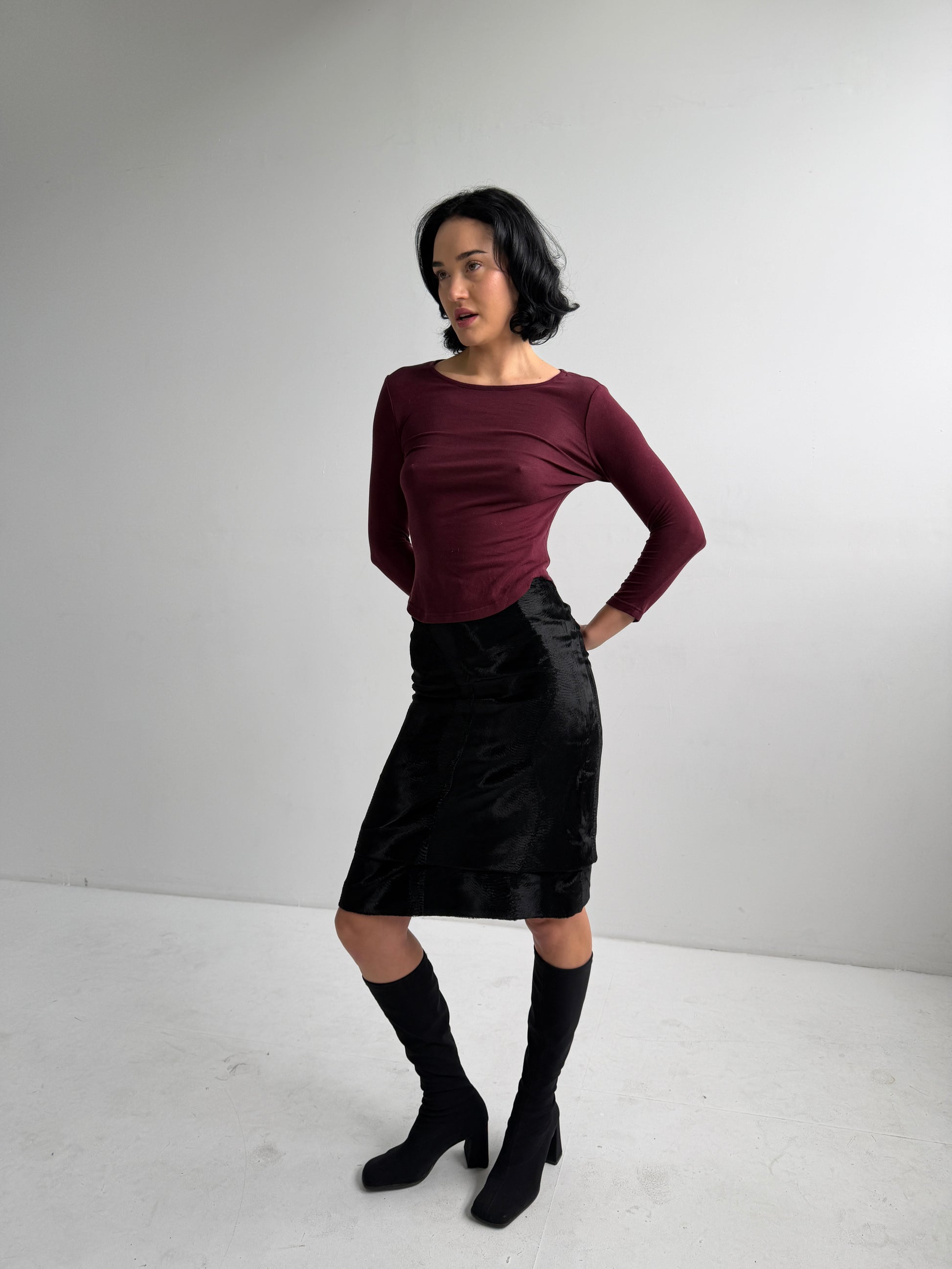Viktor & Rolf Black Textured Skirt (XS/S)