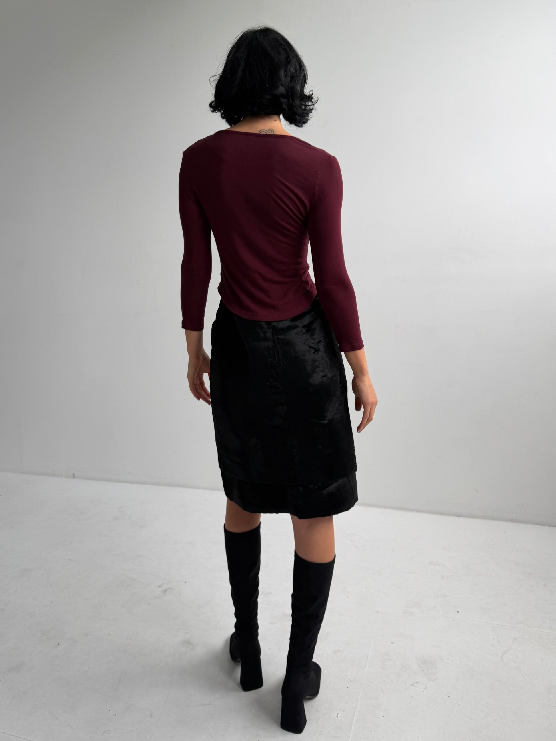 Viktor & Rolf Black Textured Skirt (XS/S)