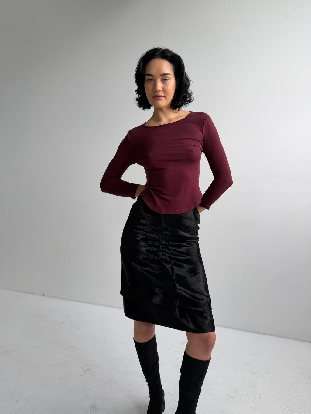 Viktor & Rolf Black Textured Skirt (XS/S)