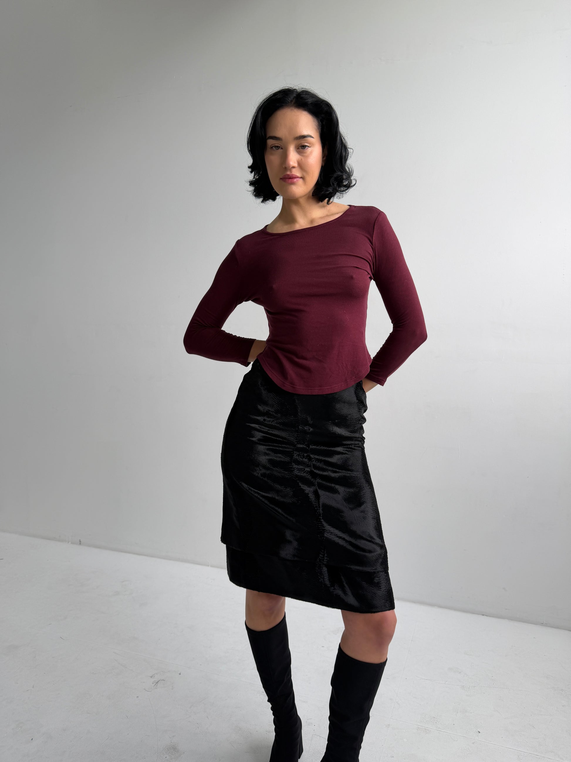 Viktor & Rolf Black Textured Skirt (XS/S)