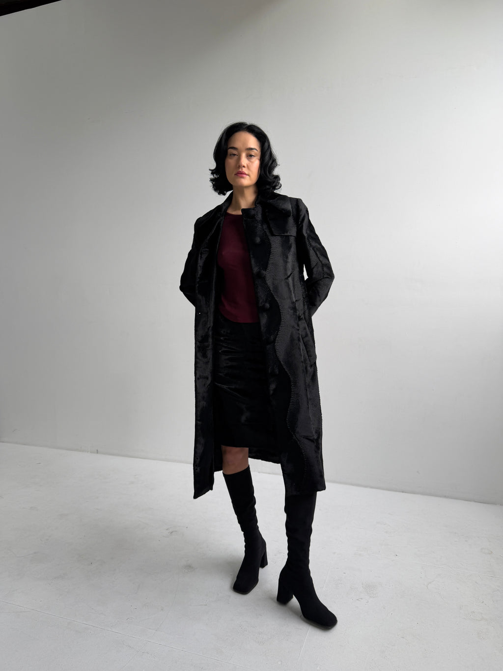 Viktor & Rolf Black Textured Skirt (XS/S)