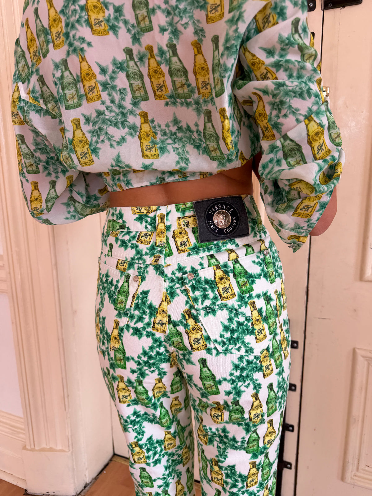 Versace Jeans Couture Vintage 90s Perfume Print Blouse (XS-S)