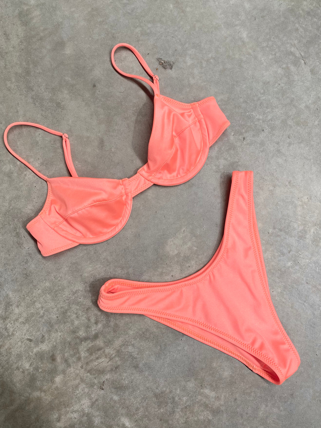 Dolphin Magic 80's Bottoms — Peach Shine