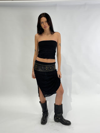 Zelda Mesh Skirt — Black
