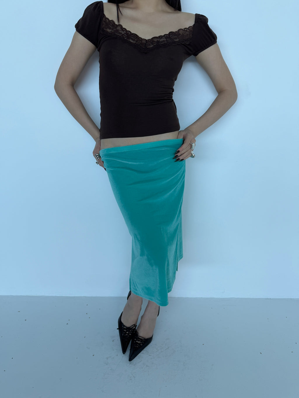 You Were Meant For Me Skirt — Aqua
