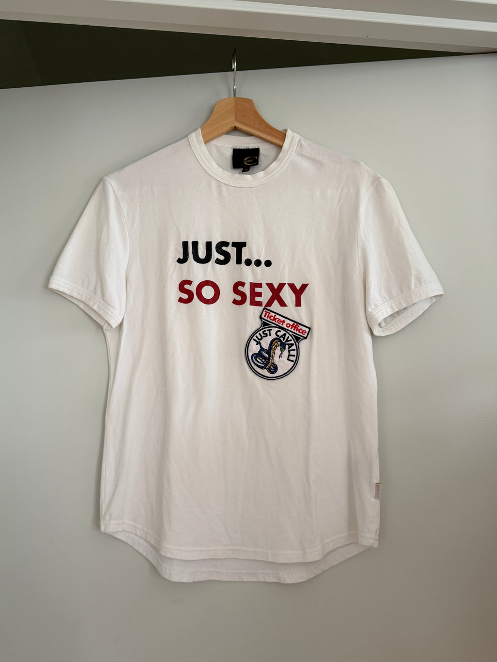 Vintage Just Cavalli "Just So Sexy" Graphic Tee —  Made in Italy (M/L)