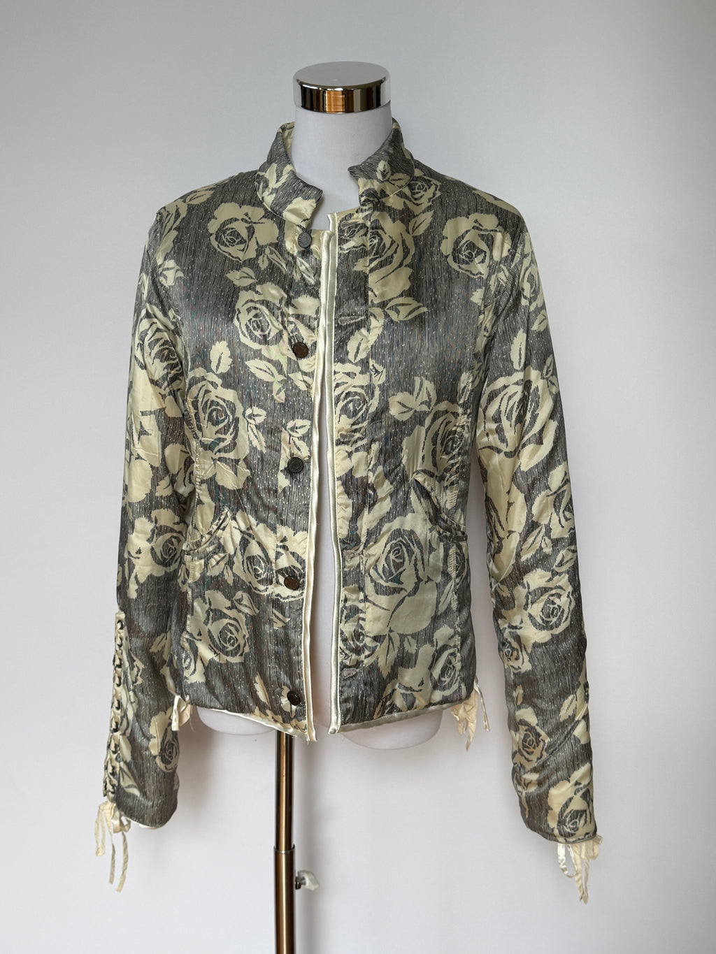 Valentino Garavani Reversible Brocade Padded Blouson Jacket (XS/S)