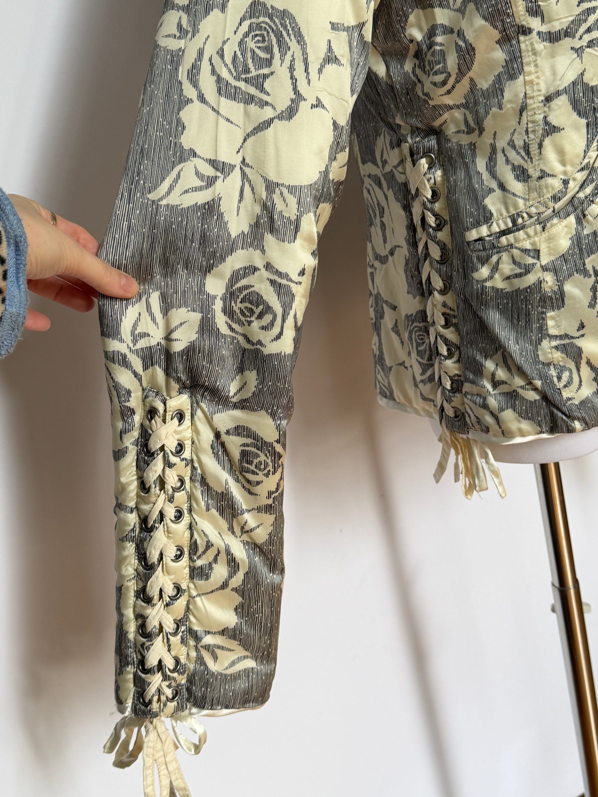 Valentino Garavani Reversible Brocade Padded Blouson Jacket (XS/S)