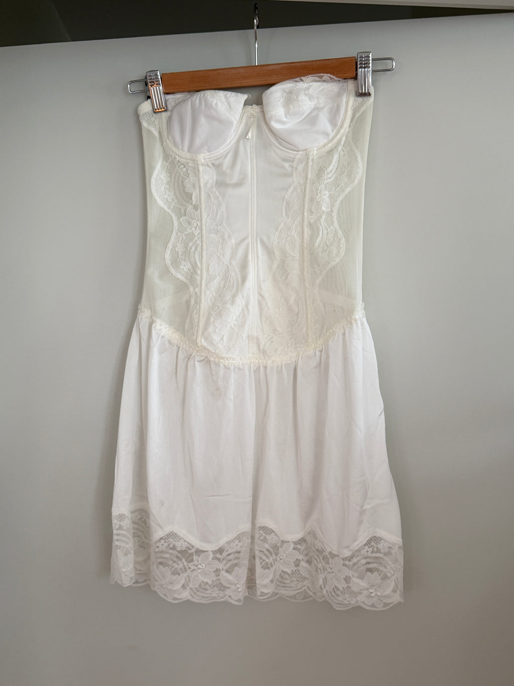 Deadstock White Lace Corset Lingerie Dress (Fits XS/S)